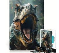 Rompecabezas del Mundo de Dinosaurios prehistóricos para Adultos, 1000 Piezas, Juguete Que desafía la Mente, Pieza de colección de Arte de Corte Claro 38x26cm