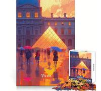 Rompecabezas del Museo del Louvre de 1000 Piezas para Adultos Rompecabezas Que desarrolla la lógica,es un Escape Relajante y preciso (38x52cm)