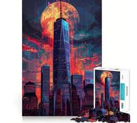 Rompecabezas del One World Trade Center de Nueva York para Adultos, 1000 Piezas, Juguete para ejercitar la Mente, Divertido y Relajante, Ideal para armar, Regalo navideño (38x26cm)