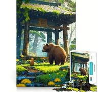 Rompecabezas del Oso de 1000 Piezas para Adolescentes Juego de ingenio Momento de Paz 50x75cm