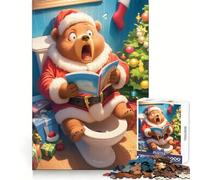 Rompecabezas del Oso Santa Sorprendido, 1000 Piezas para Adultos, Juguete de razonamiento y Habilidad, Relajante, Corte preciso, Regalo conmovedor 50x75cm