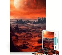Rompecabezas del Paisaje del Planeta Marte, 1000 Piezas, para Adolescentes Juguete de lógica Fuerte, relajación Mental, Bordes definidos, Regalo Elegante (38x26cm)