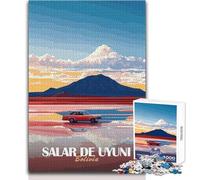 Rompecabezas del Paisaje del Salar de Uyuni, 1000 Piezas, Desarrollo cognitivo, Divertido Juego, celebración Especial, Regalo, tamaño 38x52cm
