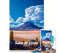Rompecabezas del Paisaje del Salar de Uyuni para Adolescentes, 1000 Piezas, estimula la Memoria, diversión Relajante, Corte Premium, Regalo Elegante (50x75cm)