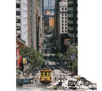 Rompecabezas del Paisaje Urbano de San Francisco para Adultos, Rompecabezas difíciles y desafiantes para niños y Adultos, 1500 Piezas (85 x 57 cm)