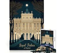 Rompecabezas del Palacio Real de Madrid de 1000 Piezas para Adultos Rompecabezas de lógica,Relajante y fácil de Usar (38x26cm)