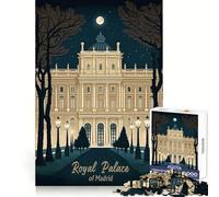 Rompecabezas del Palacio Real de Madrid para Adultos,1000 Piezas,Ideal para Entrenamiento,recreación Ligera,Bordes definidos,Regalo Original (50x75cm)