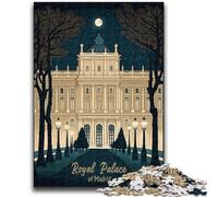 Rompecabezas del Palacio Real de Madrid para Adultos, Juguetes educativos y Juegos Familiares con póster de correspondencias y Hoja de Trivia (50x75cm)