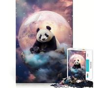 Rompecabezas del Panda Místico de 1000 Piezas para Adultos Juguete para ejercitar la Mente Momento de Paz Arte Coleccionable de Corte nítido 38x26cm