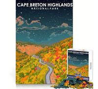 Rompecabezas del Parque Highlands de Cape Breton para Adolescentes, 1000 Piezas, fácil de Recordar, Actividad Relajante, Ajuste Perfecto, (50x75cm)
