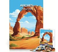 Rompecabezas del Parque Nacional Arches, 1000 Piezas para Adultos, Ejercicio Mental, Entretenimiento Suave, Cierre Seguro, cálido (50x75cm)