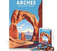 Rompecabezas del Parque Nacional Arches para Adultos, 1000 Piezas, Ejercicio Inteligente, Placer Relajante, Bordes precisos, Sorpresa navideña (38x26cm)