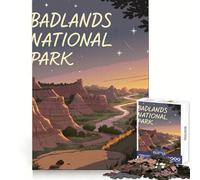 Rompecabezas del Parque Nacional Badlands para Adultos, 1000 Piezas, Pensamiento crítico, Escape Sereno, Bordes Uniformes, Regalo Festivo (50x75cm)