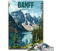 Rompecabezas del Parque Nacional Banff para Adolescentes, 1000 Piezas, Actividad Familiar con póster a Juego y Hoja de Trivia para Mayores de 14 años, 1000 Piezas (50x75cm)