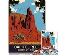 Rompecabezas del Parque Nacional Capital Reef para Adultos, 1000 Piezas Difícil de completar, Pero Divertido y Divertido Incluye póster y Hoja de Trivia a Juego, 50x75cm