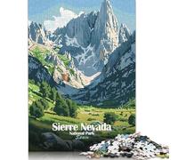 Rompecabezas del Parque Nacional de Sierra Nevada (España), 1000 Piezas, para Adultos, Adolescentes y Juegos Familiares, 38 x 26 cm