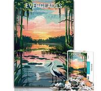 Rompecabezas del Parque Nacional Everglades para Adolescentes Rompecabezas de 1000 Piezas Juegos Divertidos Cada Pieza es única Juego Familiar desafiante 75x50cm