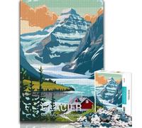 Rompecabezas del Parque Nacional Glaciar de 1000 Piezas para Adultos, Ideal para aliviar el estrés y Pasar el rato en casa, con póster y Hoja de Trivia a Juego, 38x26cm