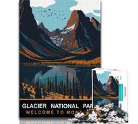Rompecabezas del Parque Nacional Glaciar para Adolescentes, 1000 Piezas, desafío de Inteligencia Cerebral, Juguetes adictivos para decoración del hogar, 50x75cm
