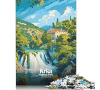 Rompecabezas del Parque Nacional Krka de Croacia (1000 Piezas) para Adultos, Adolescentes y Juegos Familiares, 38 x 26 cm.