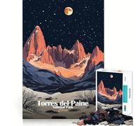 Rompecabezas del Parque Nacional Torres del Paine, 1000 Piezas, para Adolescentes, Juguete Mental, Alivio de la ansiedad, Corte Premium, Regalo Elegante 50x75cm