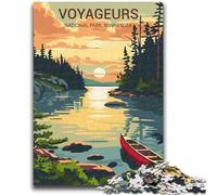 Rompecabezas del Parque Nacional Voyageurs al Atardecer para Adultos, 1000 Piezas, Juguete Educativo Intelectual descompresor, Juego Educativo para cumpleaños y Navidad, 1000 Piezas (50x75cm)