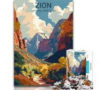 Rompecabezas del Parque Nacional Zion, 1000 Piezas para Adultos, Juegos educativos, decoración del hogar, Regalo para Toda la Familia, 75x50cm
