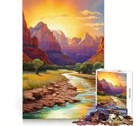 Rompecabezas del Parque Nacional Zion de 1000 Piezas para Adolescentes Desarrollo de Habilidades analíticas, escapada Tranquila, unión Perfecta, (50x75cm)