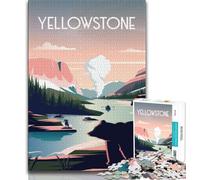 Rompecabezas del Parque Yellowstone para Adolescentes, 1000 Piezas, Juego Familiar para aliviar el estrés, desafío difícil, Grandes Regalos y Juguetes, 38x26cm