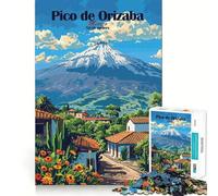 Rompecabezas del Pico de Orizaba de 1000 Piezas para Adolescentes Juguete para ejercitar la Mente Tiempo de relajación Arte para armar Regalo de Temporada (38x26cm)
