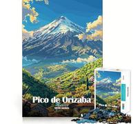 Rompecabezas del Pico de Orizaba de 1000 Piezas para Adolescentes Refuerza la Memoria, Calma y relajación Bordes de Calidad (38x26cm)