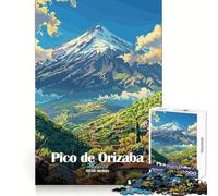Rompecabezas del Pico de Orizaba de 1000 Piezas para Adolescentes Refuerza la Memoria, Calma y relajación Bordes de Calidad (38x26cm)