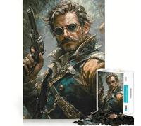 Rompecabezas del Pistolero del Viejo Oeste de 1000 Piezas Juego cognitivo Divertido con Estructura de Encaje preciso Actividad para Fortalecer los Lazos Familiares (38x52cm)