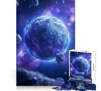 Rompecabezas del Planeta Azul, Espacio y Cosmos para Adultos, 1000 Piezas, Mejora la Memoria, Relajación Acogedora, Corte Láser, (50X75CM)