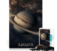 Rompecabezas del Planeta Saturno de 1000 Piezas para Adultos, para ejercitar la Mente y aliviar el estrés Decoración de Pared con Bordes precisos (38x52cm)