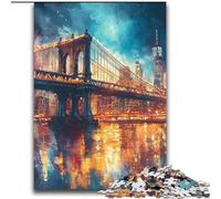 Rompecabezas del Puente de Manhattan (2000 Piezas) para Adultos, Juguetes educativos y Juegos Familiares, Ideal para decoración de Escritorio (70x100cm)