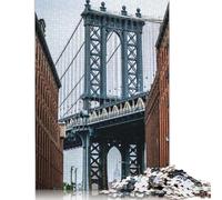 Rompecabezas del Puente de Manhattan de 1500 Piezas para Adultos, Juegos educativos para el hogar, Juguetes de Bricolaje, 1500 Piezas (85 x 57 cm)
