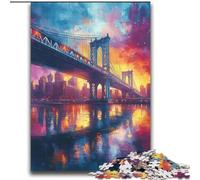 Rompecabezas del Puente de Manhattan para Adultos, 2000 Piezas, Apto para Mayores de 14 años Juguete Decorativo para Pared, Ideal para cumpleaños (70x100cm)