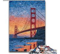Rompecabezas del Puente de San Francisco (2000 Piezas) para Adultos, Juguetes educativos, Juegos Familiares, Ideal para decoración de Escritorio (70x100cm)
