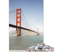 Rompecabezas del Puente Golden Gate, 100% cartón Reciclado, Ideal para aliviar el estrés, Ideal para Adultos y niños, único, 1000 Piezas (38 x 26 cm)