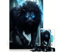 Rompecabezas del Rey León Furioso con 1000 Piezas,tecnología de Corte láser Avanzada,Juguete de Entretenimiento para Interiores (50x75cm)