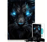 Rompecabezas del Rey León Furioso de 1000 Piezas para Adolescentes Juego para estimular la Mente Montaje Firme y Seguro Actividad Divertida para Toda la Familia (38x26cm)