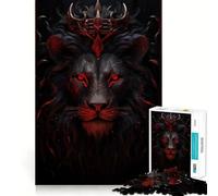 Rompecabezas del Rey León Furioso para Adolescentes,1000 Piezas,Mejora la Agilidad Mental,Juego de tamaño Uniforme,Piezas precisas,Actividad Nocturna Divertida para Toda la Familia (50x75cm)