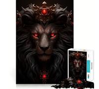 Rompecabezas del Rey León Furioso para Adolescentes,1000 Piezas,Mejora la Capacidad Mental,Juego,tamaño Uniforme,Piezas precisas,Actividad Nocturna Divertida en Familia (38x52cm)