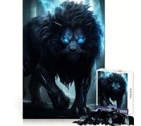 Rompecabezas del Rey León Furioso para Adultos 1000 Piezas para Entrenar la Memoria Tiempo Bien invertido Bordes precisos (50x75cm)