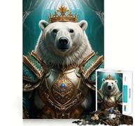 Rompecabezas del Rey Oso Polar de 1000 Piezas para Adolescentes Refuerza la Memoria, Calma y relajación Bordes de Calidad (50x75cm)