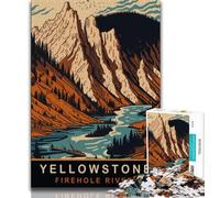 Rompecabezas del río Firehole de Yellowstone para Adultos, 1000 Piezas, Juego Familiar para aliviar el estrés, desafío difícil, Grandes Regalos y Juguetes, 50x75cm