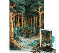 Rompecabezas del Santuario del Bosque Sagrado, 1000 Piezas para Adultos Ayuda a Mejorar la Memoria y Alivia la ansiedad Diseño artístico para armar Regalo (50x75cm)