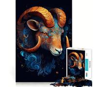 Rompecabezas del Signo Zodiacal Aries para Adultos,1000 Piezas,Juego de Habilidad y Pensamiento,Troquelado de Alta precisión,desafío entretenido para el Tiempo Libre (50x75cm)