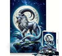 Rompecabezas del Signo Zodiacal Capricornio de 1000 Piezas para Adolescentes Estimula la Memoria cognitiva Un pasatiempo Tranquilo Corte Exacto Feliz Navidad (38x26cm)